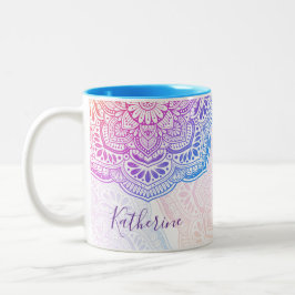 Prism Flower Mandala Personalized Mug Zweifarbige Tasse
