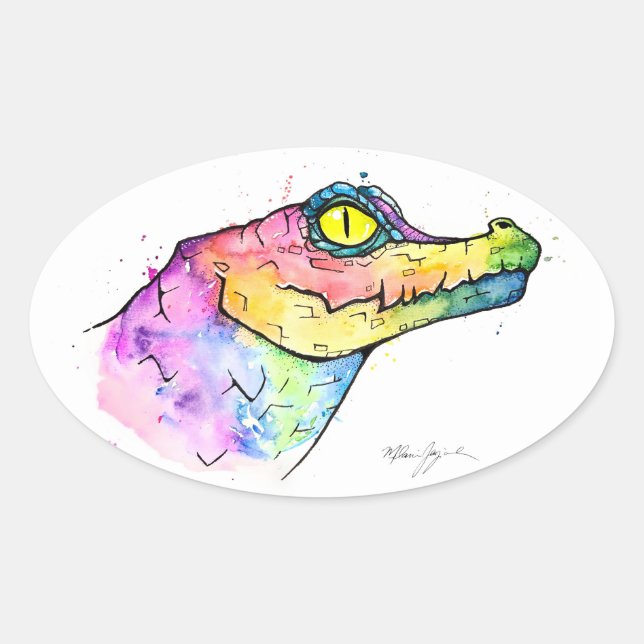 Prism Gator Ovaler Aufkleber (Vorderseite)