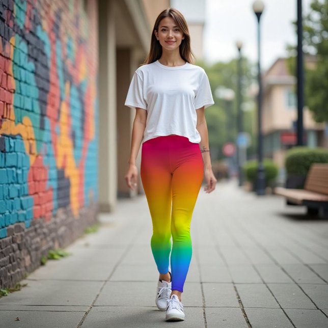 Prism Light - Vibrierender Regenbogen Kunst Leggings (Walk the rainbow! Vibrant leggings for style & comfort, everyday.)