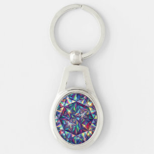 Prism Mandala – Kaleidoscope Metal Keychain Schlüsselanhänger