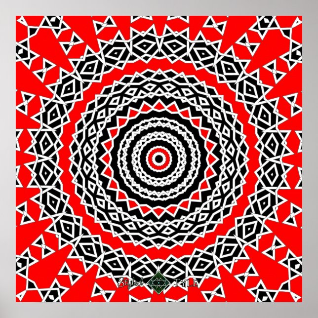 Prism Mandala ( Rot ) Poster (Vorne)