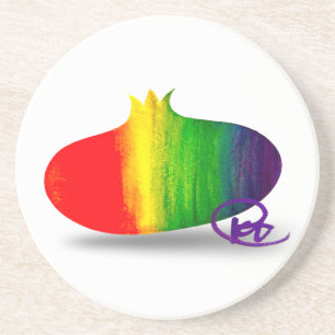Prism-Minimalist-Granatapfel-Kunst Getränkeuntersetzer