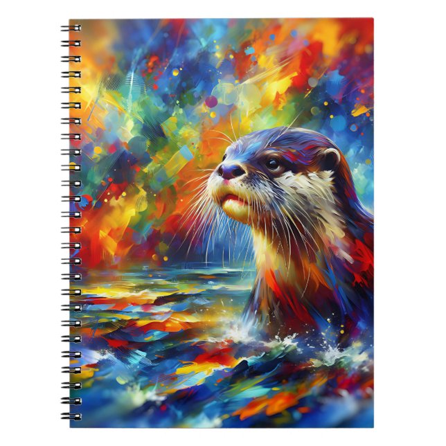 Prism Splash Otter Notizbuch Notizblock (Vorderseite)