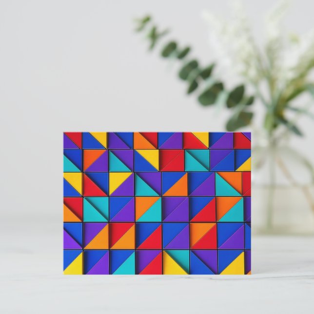 Prism Tile Postkarte (Stehend Vorderseite)