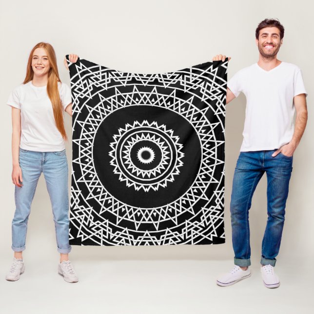 Prisma-Mandala Fleecedecke (Beispiel)