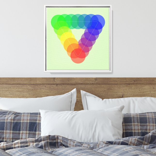 Prisma Pyramide Grüne Leinwand Wand an Wand Kunst (Insitu (Schlafzimmer))