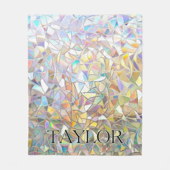 Prismatic Stained Glass Effect - Rainbow Prismatic Fleecedecke (Vorderseite)
