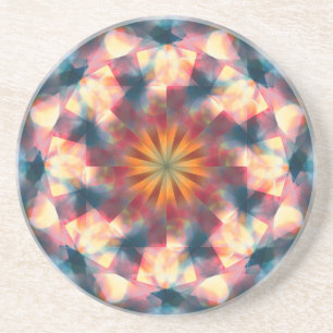 Prismatisch Kaleidoskopisch Psychedelisch Mandala Getränkeuntersetzer