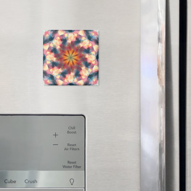 Prismatisch Kaleidoskopisch Psychedelisch Mandala Magnet (In Situ (Kühlschrank))