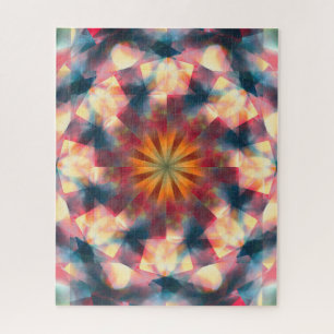 Prismatisch Kaleidoskopisch Psychedelisch Mandala Puzzle