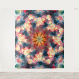 Prismatisch Kaleidoskopisch Psychedelisch Mandala Wandteppich