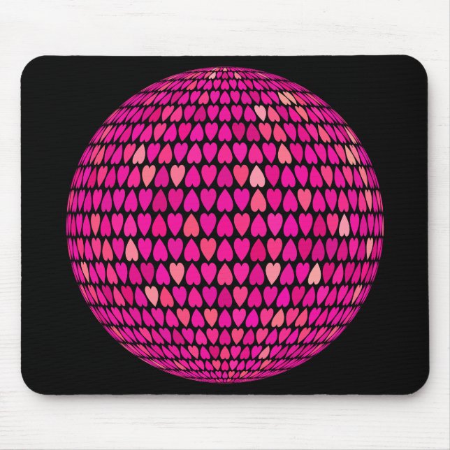 Prismatisch wechselnde Herzpartie Mousepad (Vorne)