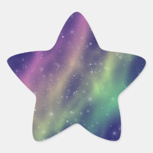 prismatische Aurora : Stern-Aufkleber