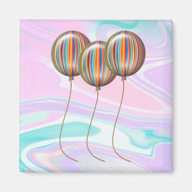 Prismatische Ballons Magnet (Vorne)