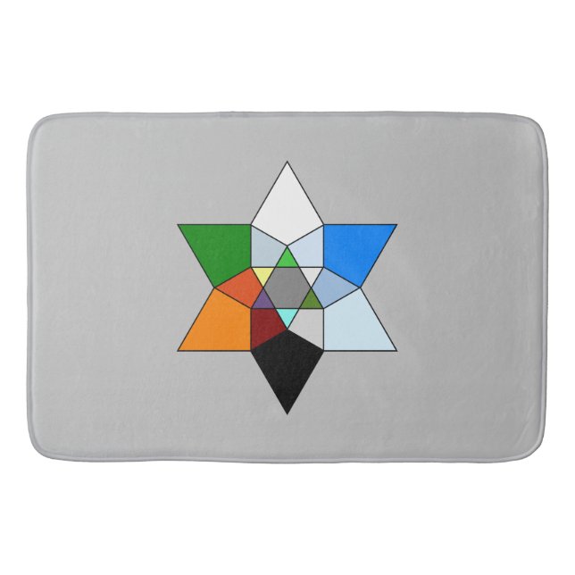 Prismatische Fraktal-Bad-Matte Badematte (Vorderseite)