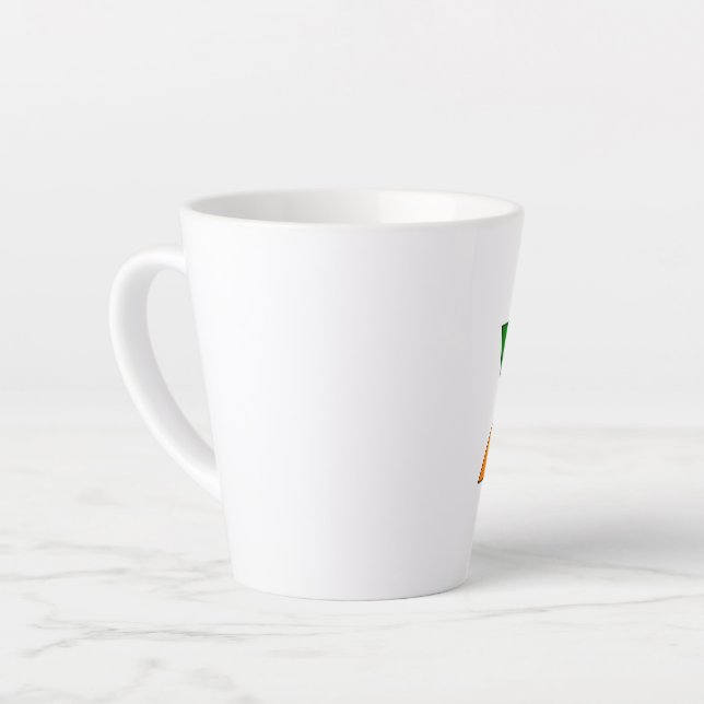 Prismatische Fraktal Latte Tasse (Linke Ecke)