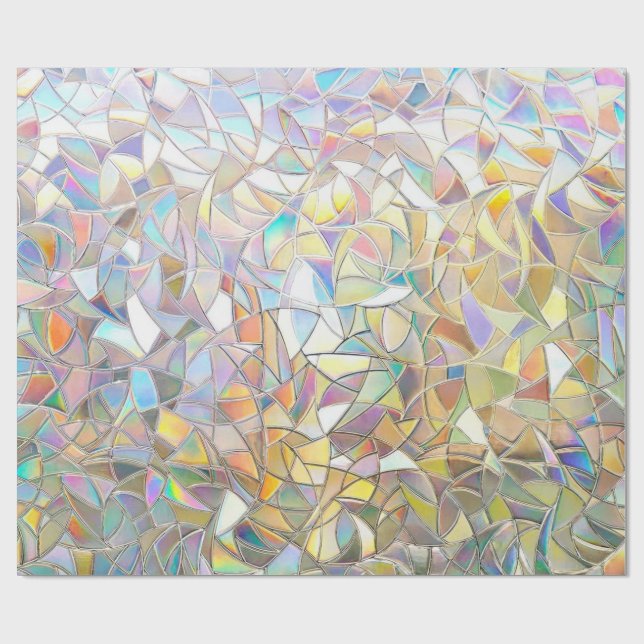 Prismatischer Buntglaseffekt - Regenbogen-Prismati Geschenkpapier (Flach)