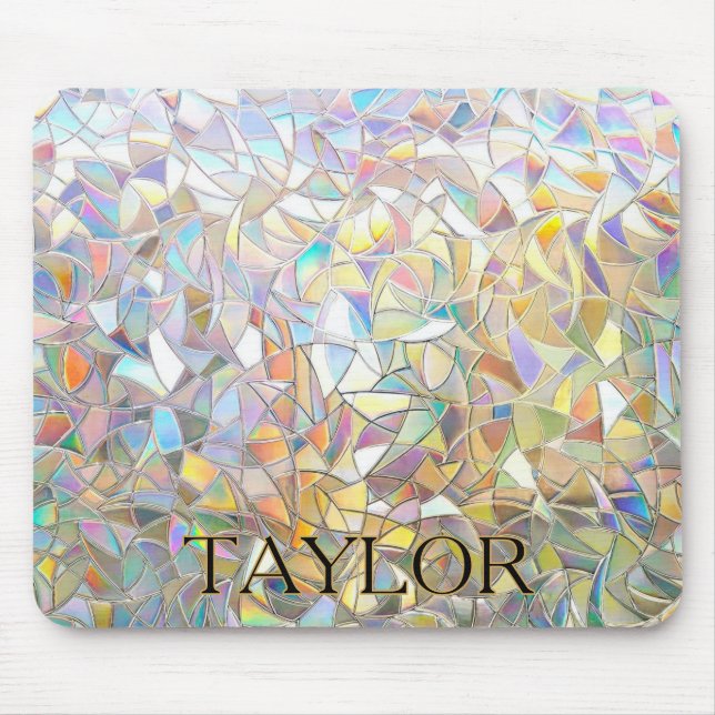 Prismatischer Buntglaseffekt - Regenbogen-Prismati Mousepad (Vorne)