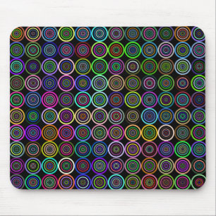 Prismatischer Groovy konzentrischer Hintergrund Mousepad