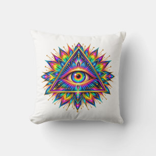 Prismatischer Sonnenstrahl-Auge Kissen
