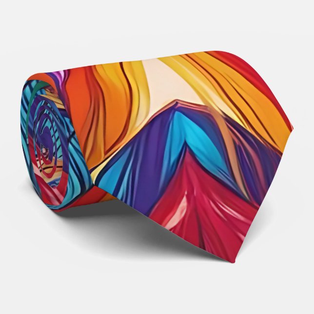Prismatisches Blumenmuster Neck Tie Krawatte (Gerollt)