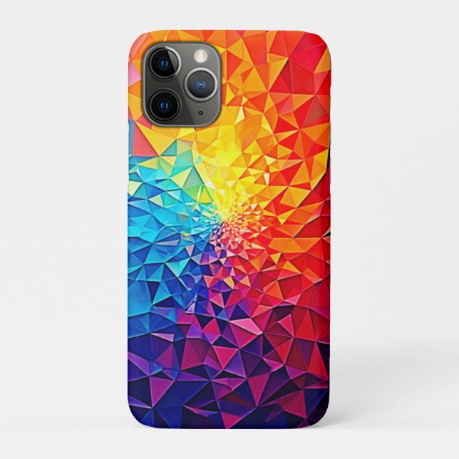 Prismatisches Chaos Digitalgitter-Design Case-Mate iPhone Hülle (Rückseite)