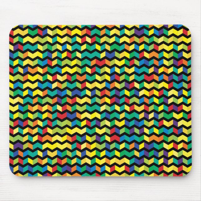 Prismatisches Chevrons Muster Mousepad (Vorne)