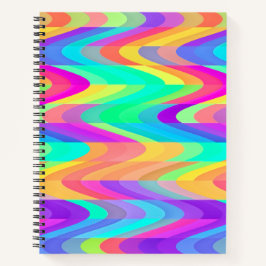 Prismatisches Flow Waves SpiralNotebook Notizbuch