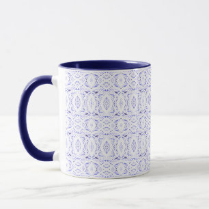Prismatisches Lila Weiß Abstrakte Acryl-Kunst Tasse