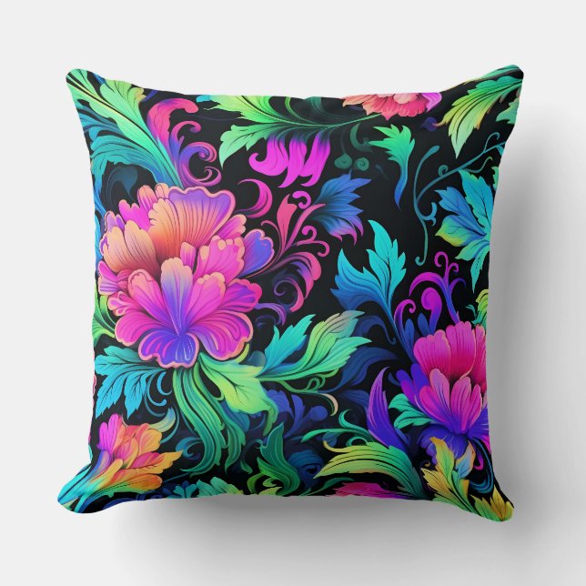 Prismatisches Petalscape Botanisch Kissen (Vorderseite)