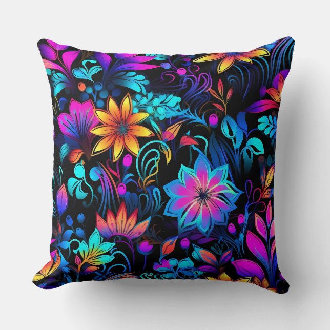 Prismatisches Petalscape Botanisch Kissen (Vorderseite)