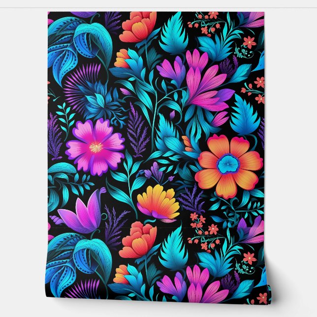 Prismatisches Petalscape Botanisch Tapete (Abrollen)