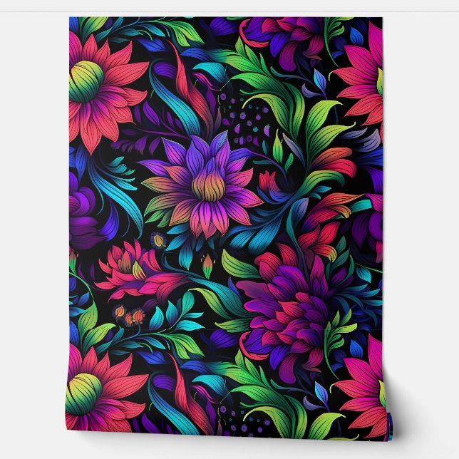 Prismatisches Petalscape Botanisch Tapete