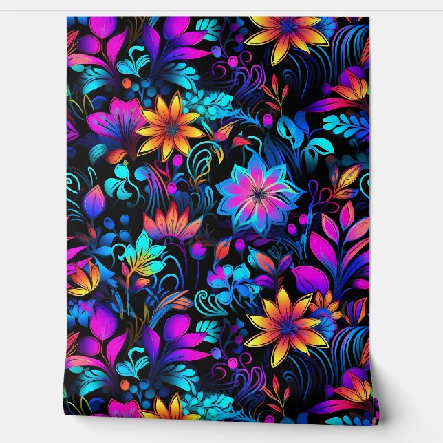 Prismatisches Petalscape Botanisch Tapete (Abrollen)