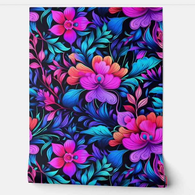 Prismatisches Petalscape Botanisch Tapete (Abrollen)