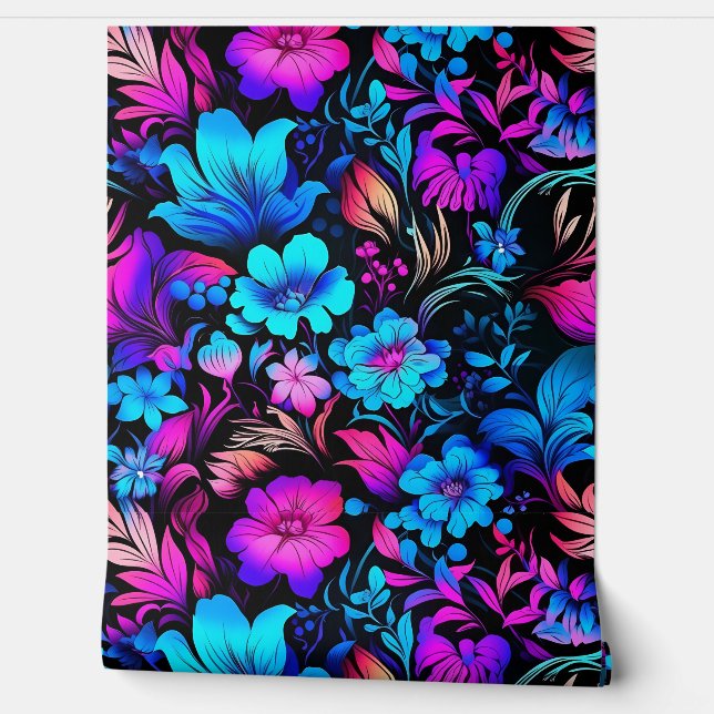 Prismatisches Petalscape Botanisch Tapete (Abrollen)