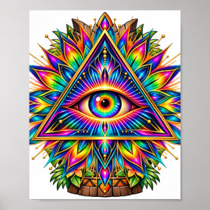 Prismatisches Sonnenstrahl-Auge Poster
