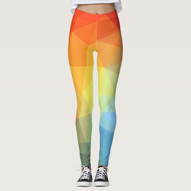 Prismenfarbenes, Abstraktes Muster Leggings (Vorderseite)