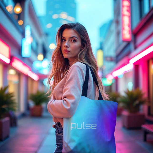 Prismenpuls - Vaporwave Gradient Vibe (Vaporwave Gradient Tote. Carry a pulse of retro-futuristic color & modern style.)
