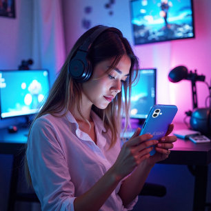 Prismenpuls - Vaporwave Gradient Vibe iPhone 16 Hülle