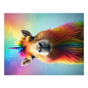 Prismhorn: Der Regenbogen Capybaraicorn Fotodruck
