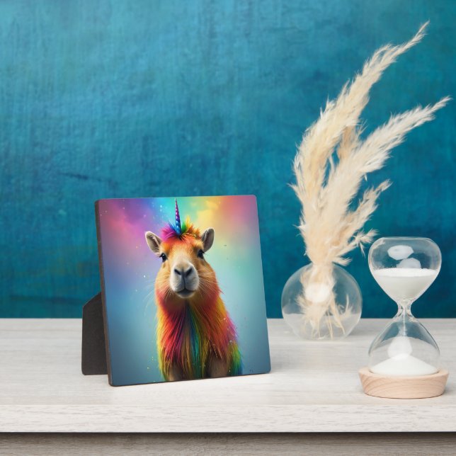Prismhorn: Der Regenbogen Capybaraicorn Fotoplatte (InSitu)