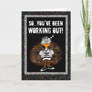 Prison card: Work out jailbird Karte