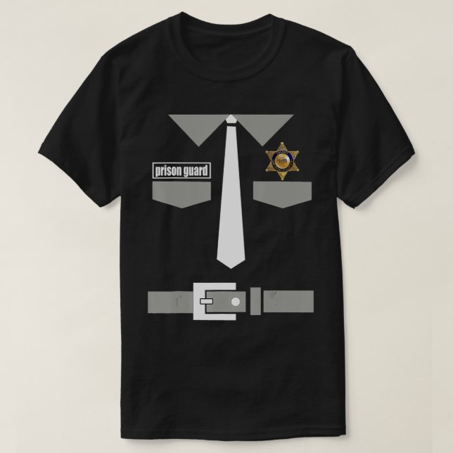 Prison Guard Halloween Costume  Correctional Offic T-Shirt (Design vorne)