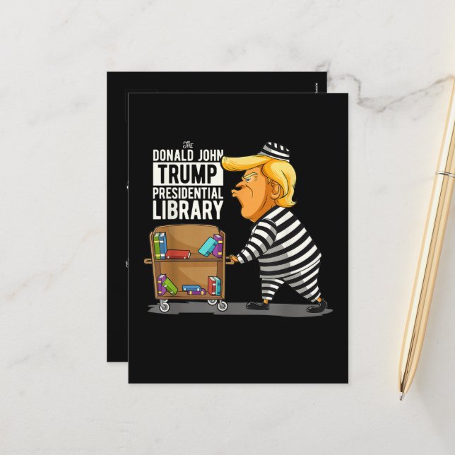 Prison Trump Presidential Library Feiertagspostkarte (Vorderseite/Rückseite Beispiel)