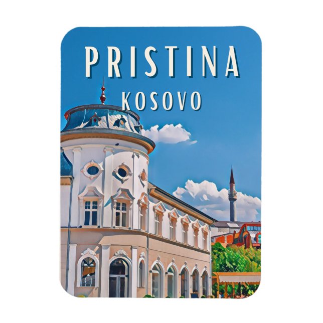 Pristina, das Herz des Kosovo Magnet (Vertikal)