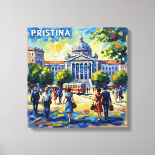 Priština Kosovo Kathedrale Quadrat Stretchleinwand Leinwanddruck