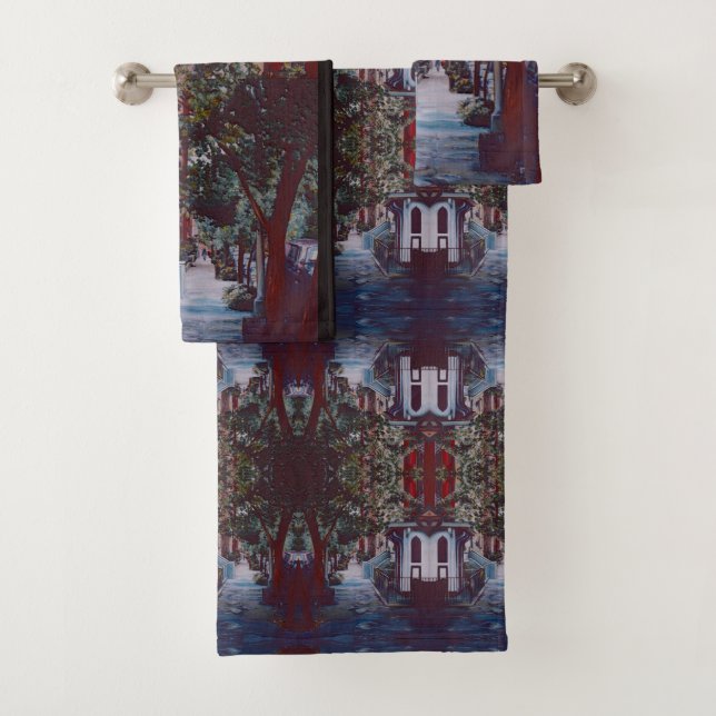 Pristine Walk auf der 19th Street, NYC Badhandtuch Set (Insitu)