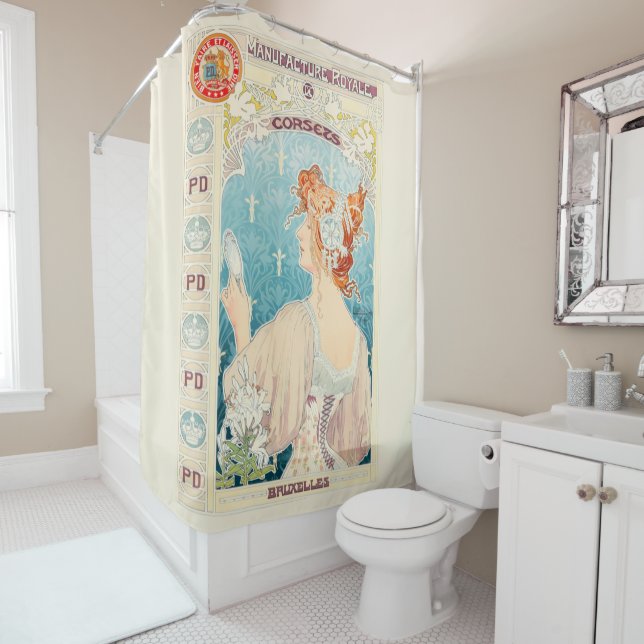 Privat Livemont - Reale Herstellung von Korsetts Duschvorhang (Beispiel)