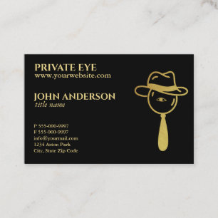 Privatauge Moderner Privatdetektor Visitenkarte